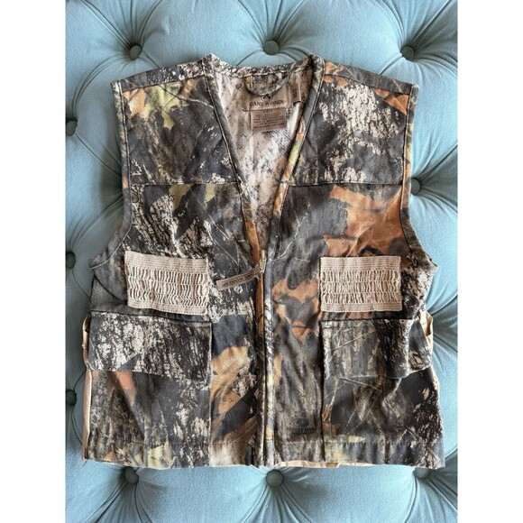 Game Winner Other - Vintage Game Winner Vest Mens Canvas Hunting Mossy Oak Utility Outdoors Sz XS